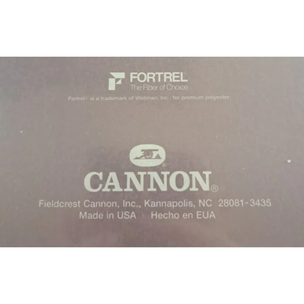 Vintage NEW Cannon Sure Soft Full Flat Sheet Yellow Satin Trim USA Made Fortrel
